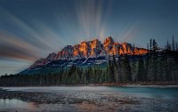 5 - CASTLE MOUNTAIN AT SUNSET - HAMMER PETER - australia